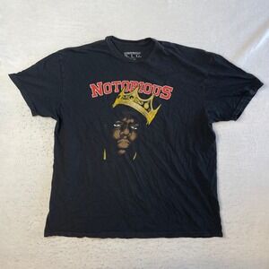 The Notorious B.I.G. Graphic T-Shirt Mens XL Black Biggie Smalls Crown Hip Hop